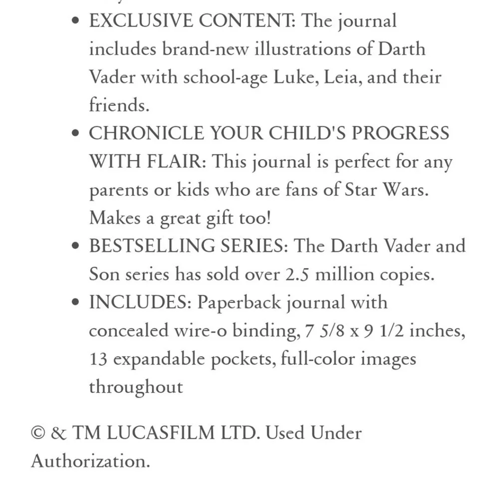 🛑 2 / $40 Sale! STAR WARS DARTH VADER & Family keepsake jo…